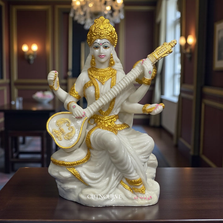 saraswati idol for educational institutions
large saraswati idol 21 inch
saraswati mata murti for library
maa saraswati idol for saraswati puja
saraswati idol for vasant panchami
saraswati murti for college prayer hall
composite marble saraswati idol